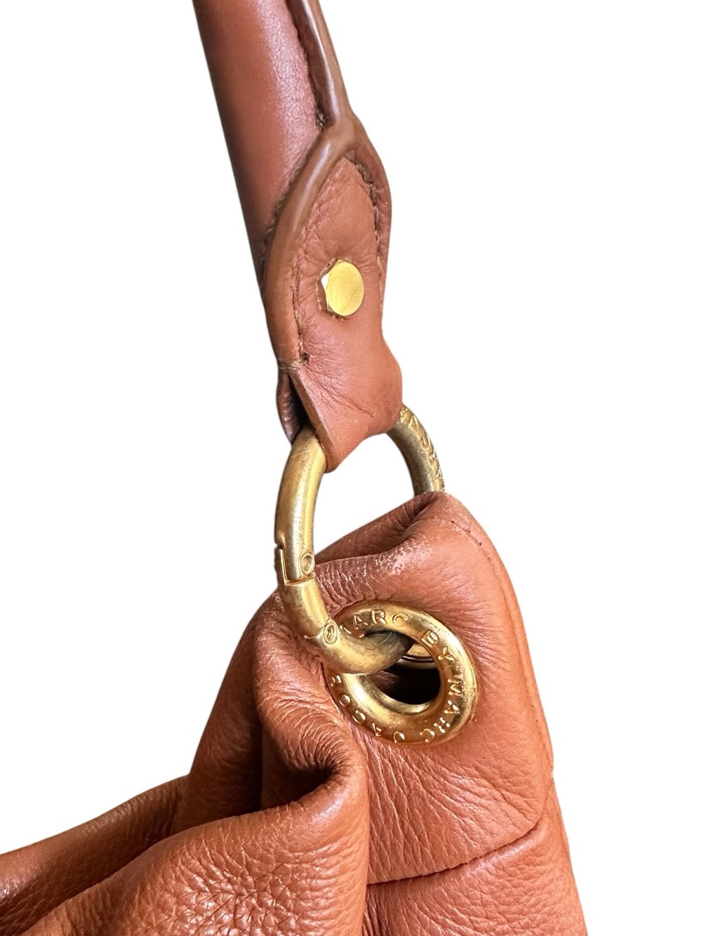 Marc by Marc Jacobs Classic Q Workwear Hobo Cognac Leather Crossbody - Picture 13 of 16